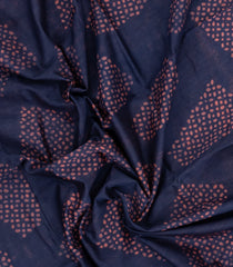 Dark Grey Printed Jaipur Cotton Saree With Tie & Dye Motifs-JC1692