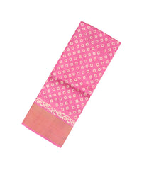BubbleGum Pink Woven Tussar Silk Saree With Printed Diamond Motifs-TU2935