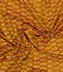 Mustard Handwoven Orissa Cotton Saree With Tie & Dye Motifs-OR0916