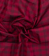 Crimson Woven Soft Silk Saree With Checks-SO4642