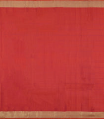Red Handloom Kanchipuram Silk Saree With Checks & Buttas-KA15092