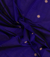 Blue Handloom Kanchi Cotton Saree With Silk Border-KC1826