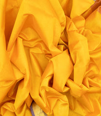 Yellow Handloom Silk Cotton Saree With Stripes & Contrast Border-SC3705