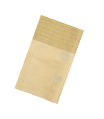 Beige Woven Kora Soft Silk Saree With Stripes & Buttas-SO4739