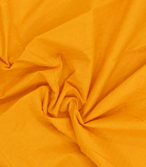 Mustard Woven Chettinad Cotton Saree With Stripes & Contrast Border-CN1915