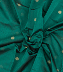 Sea Green Handloom Silk Cotton Saree With Zari Buttas-SC4551