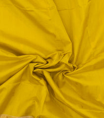 Yellow Handloom Silk Cotton Saree With Floral Buttas & Contrast Pallu-SC3822