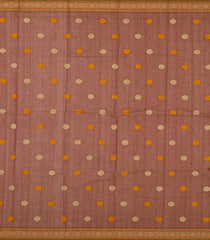 Brown Handloom Kanchi Cotton Saree With Kamalam Border-KC1729