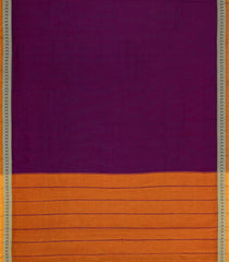 Dark Purple Woven Chirala Cotton Saree With Narayanapet Border-CR1474