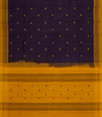 Dark Purple Woven Rasipuram Cotton Sari With Buttas-RA2626