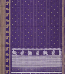Purple Printed Art Dola Silk Saree With Stripes & Printed Pallu-BL5762