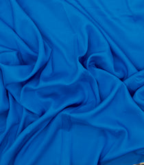 Sky Blue Woven Mysore Silk Saree With Contrast Blue Border-MS3258