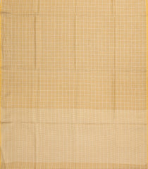Sandal Woven Linen Saree With Checks & Contrast Selvage-LI0699
