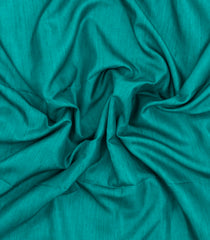 Cyan Printed Synthetic Kotha Silk Saree With Contrast Border-SY0535