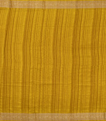 Mustard Printed Synthetics Dola Zari Lining With Jacquard Zari Border-BL5168