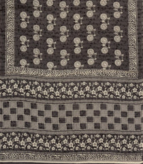 Grey Printed Synthetic Makka Silk Saree With Cycle Motifs-BL5320
