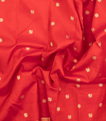 Red Handloom Kanchipuram Silk Saree With Annam Buttas-KA15691