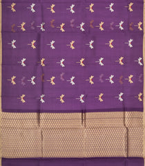 Mauve Woven Pure Organza Silk Saree With Zari Buttas-KS1077