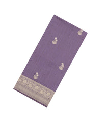 Lilac Woven Art Dupion Saree With Floral Buttas-BL5955