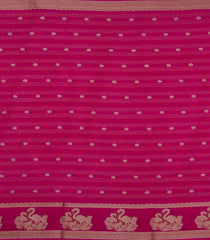 Hot Pink Printed Synthetics Dola Saree Zari Stripes & Buttas-BL5279
