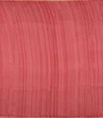 Rust Printed Tussar Silk Saree With Floral Motifs-TU3604