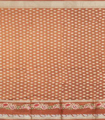 Brown Woven Banarasi Poona Silk Saree With Buttas & Contrast Meena Border-BP1039
