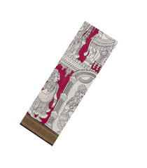 Magenta Printed Kalamkari Cotton Saree With Zari Border-KAL1223