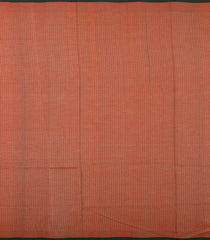 Rust Handloom Silk Cotton Saree With Zari Stripes-SC4060