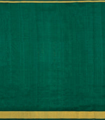 Dark Green Handloom Silk Cotton Saree With Buttas & Zari Border-SC4665