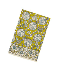 Light Green Printed Kalamkari Cotton Saree -KAL1253