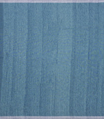 Blue Handloom Bengal Cotton Saree With FIsh Buttas-BG1749