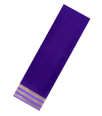 Violet Woven Mysore Silk Saree With Contrast Zari Border-MS3834