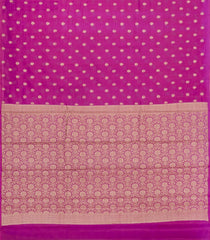 Pink Woven Tussar Silk Saree With Floral Buttas-TU3420