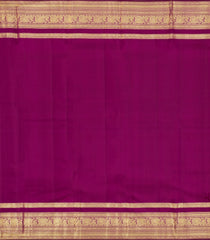 Magenta Handloom Kanchipuram Silk Saree With zari Checks-KA15098