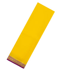 Yellow Woven Mysore Silk Saree With Contrast Border-MS3417