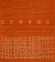 Rust Handloom Soft Silk Saree With Kolam Buttas-SO4694