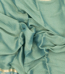 Shadow Green Woven Mysore Silk Saree With Stripes-MS3399