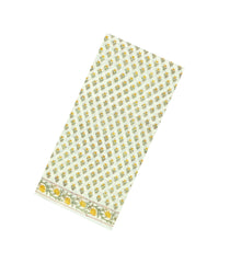 Light Green Printed Jaipur Cotton Saree With Floral Motifs-JC1889