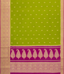 Light Green Woven Mysore Silk Saree With Buttas & Contrast Border-MS3491