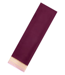 Burugndy Woven Mysore Silk Saree With Contrast Border-MS3749