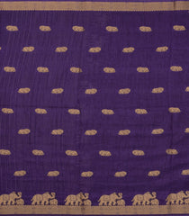 Violet Printed Synthetics Dola Saree Zari Buttas-BL5307