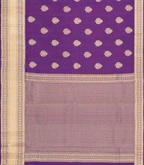 Purple Woven Pure Silk Saree With Zari Buttas-EC2600