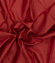 Crimson Handloom Kanchipuram Silk Saree With Zari Stripes & Buttas-KA15738