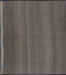 Grey & Black Handloom Organza Soft Silk Saree With Floral Motifs-SO4135