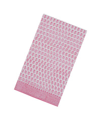Baby Pink Printed Jaipur Cotton Saree With Floral Motifs-JC1606