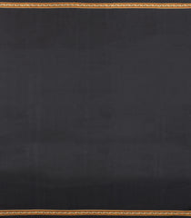 Black Handloom Kanchipuram Silk Saree With Meena Buttas-KA15658