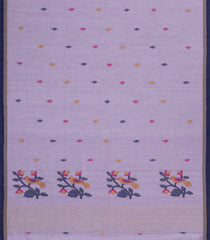 Lavender Handloom Bengal Cotton Saree With Meena Buttas-BG1579