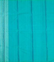 Light Green Handloom Kanchipuram Half & Half Silk Saree With Floral Motifs-KA12621