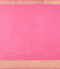 Bubblegum Pink Handloom Kanchipuram Silk Saree With Floral Zari Motifs-KA15813