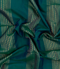 Sea Green Handloom Soft Silk Saree With Floral Stripes-SO4702